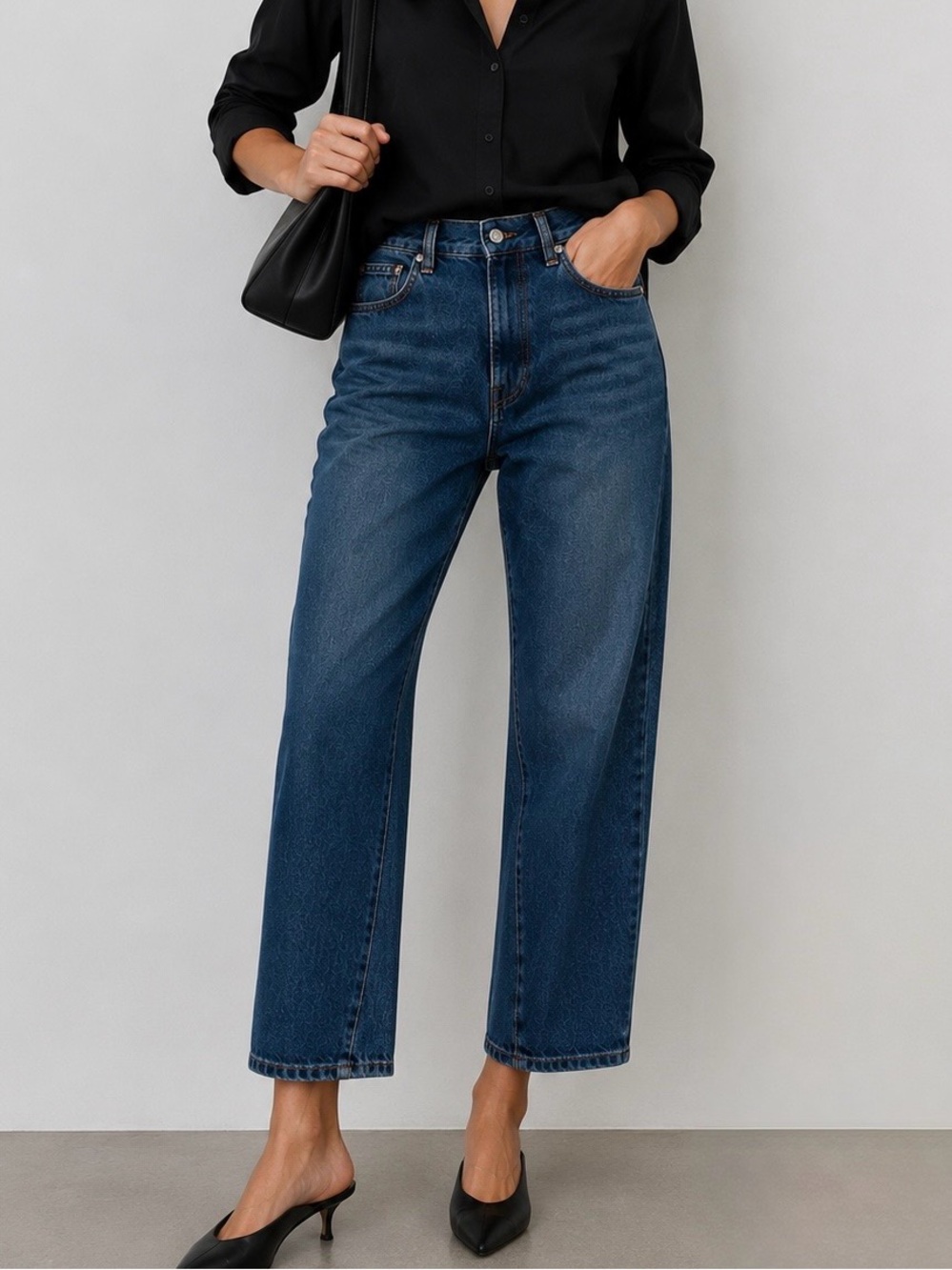 TOTEME Twisted Seam Straight Leg Jeans 27 Organic Cotton Cropped Made in Italy